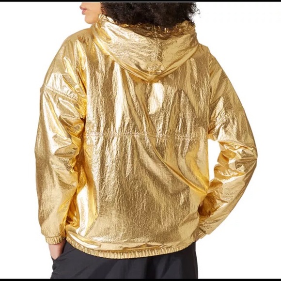 Adidas original gold hooded windbreaker 2xs - Picture 4 of 4